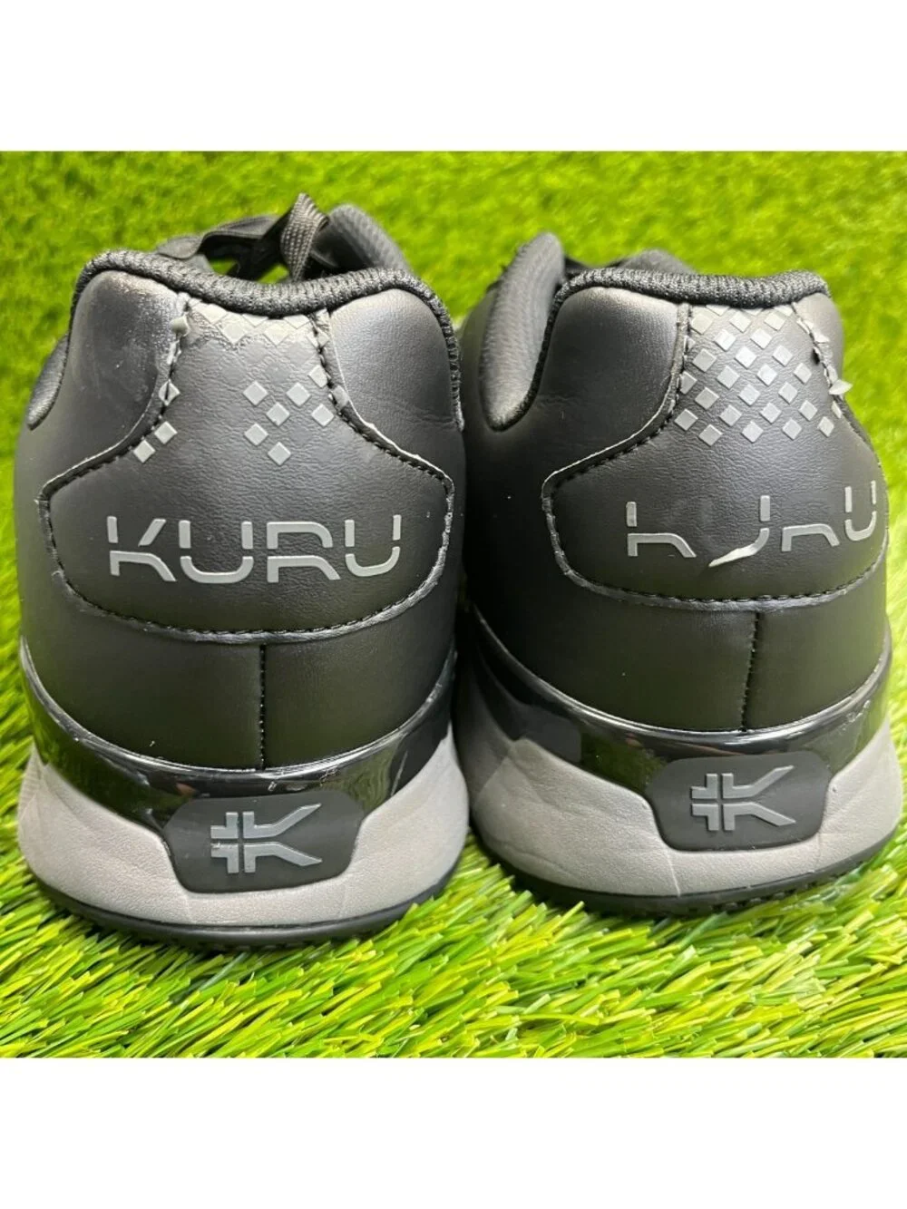 Kuru Quantum 2.0 Mens Size 10.5 Jet Black Gray Athletic Running Shoes Sneakers